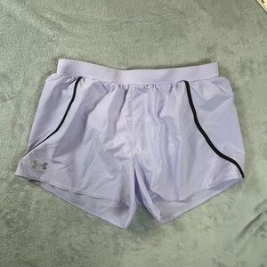 Under Armour Lilac Athletic Shorts Running Training Drawstring Waist sz M Medium